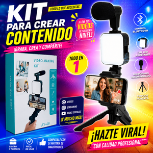KIT DE GRABACION DE VIDEO CON TRIPODE Y BLUETOOTH